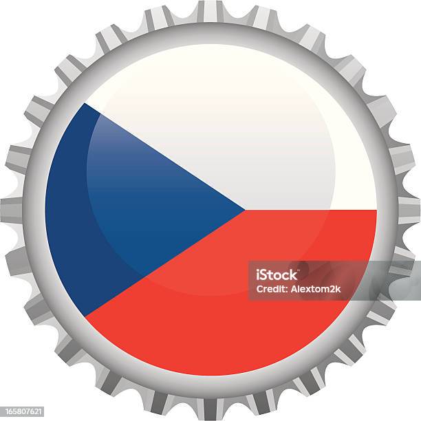 Чешская Республика Бутылка Топ — стоковая векторная графика и другие изображения на тему Без людей - Без людей, Блестящий, Векторная графика