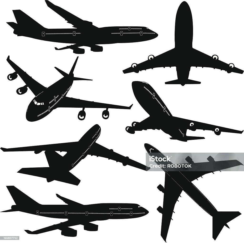 Passagierflugzeug - Lizenzfrei Passagierflugzeug Vektorgrafik