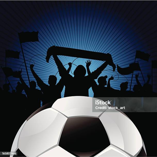 Fond Bleu De Football Vecteurs libres de droits et plus d'images vectorielles de Acclamation de joie - Acclamation de joie, Bleu, Équipe sportive
