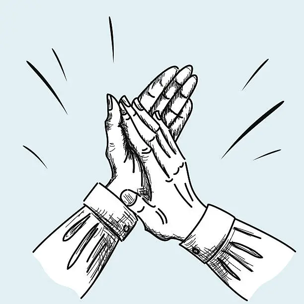 Vector illustration of Clapping Hands