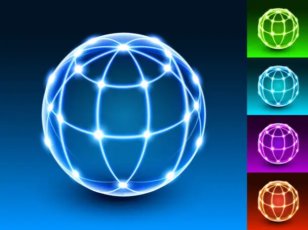 Vector illustration of abstract lights globe Background