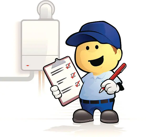 Vector illustration of Heating Engineer