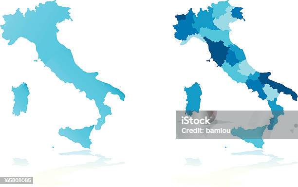 Itália Mapa - Arte vetorial de stock e mais imagens de Itália - Itália, Mapa, Vetor