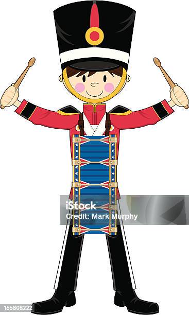 Cute Nutcracker Soldier Drummer Boy Stock Illustration - Download Image Now - Nutcracker, Drum - Percussion Instrument, Adult