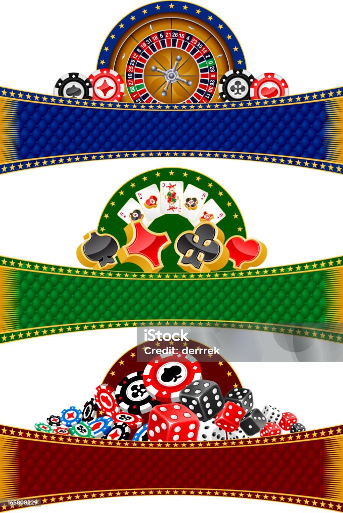 Bannières de Casino - clipart vectoriel de Poker libre de droits