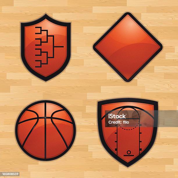Torneo Di Basket Shields - Immagini vettoriali stock e altre immagini di Arancione - Arancione, Attività, Basket