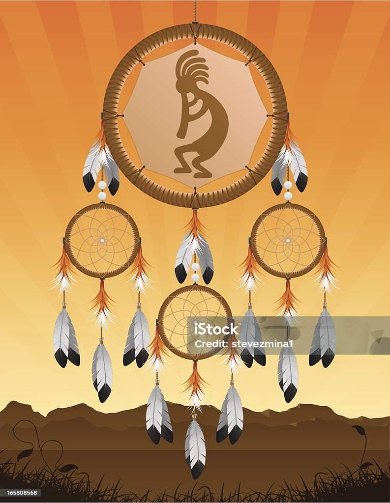 Native American Kokopelli Dream Catcher http://www.zmina.com/NativeAmerican.jpg Medicine Wheel stock vector