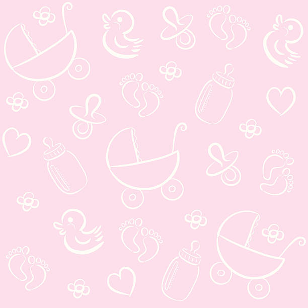 Baby Pattern Stock Illustration - Download Image Now - Backgrounds, Baby -  Human Age, Baby Girls - iStock