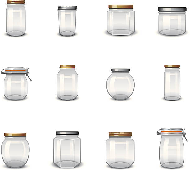 einmachglas symbole - jar stock-grafiken, -clipart, -cartoons und -symbole