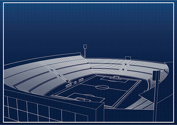 フットボール（サッカースタジアム - soccer field illustrations点のイラスト素材／クリップアート素材／マンガ素材／アイコン素材