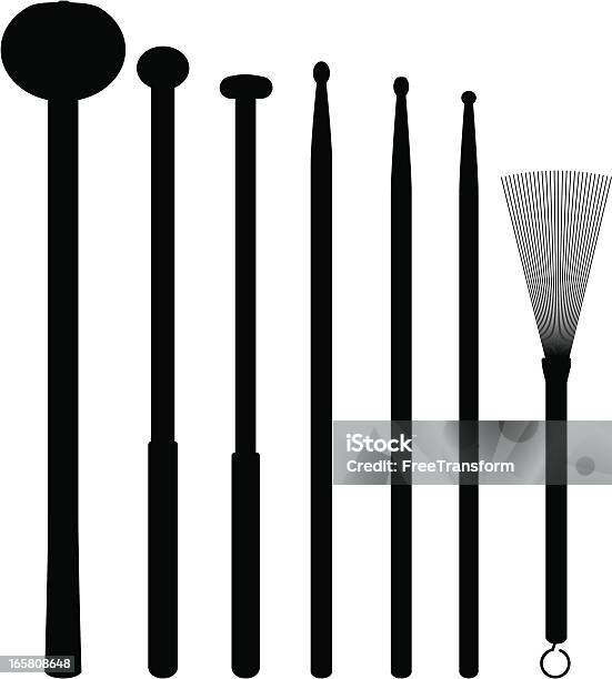 Drumsticks Stock Illustration - Download Image Now - Drumstick, Drum - Percussion Instrument, In Silhouette