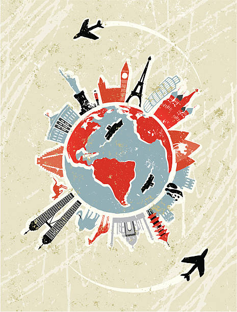 world travel - travel locations obrazy stock illustrations