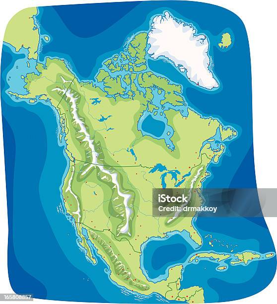 Ilustración de América Del Norte y más Vectores Libres de Derechos de Alabama - Alabama, América del norte, Arizona