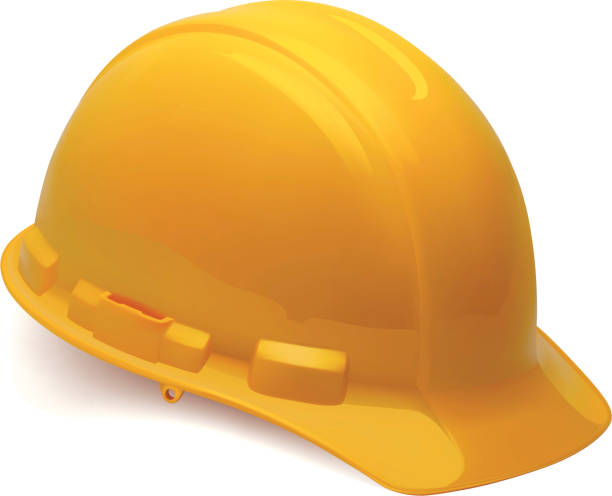 ilustrações, clipart, desenhos animados e ícones de capacete de segurança de construção - hardhat helmet hat construction