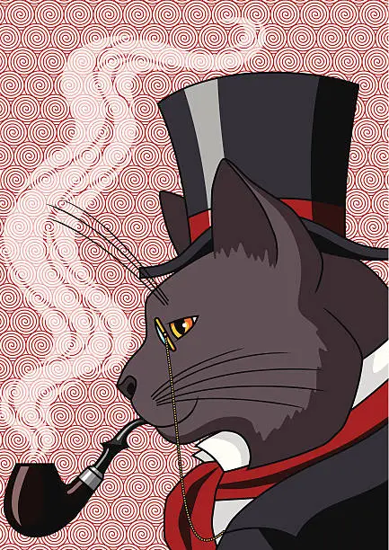 Vector illustration of Mystery Cat