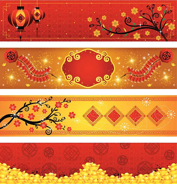 Vector illustration of Festive Celebration Banners