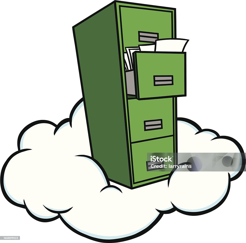 Stockage en nuage - clipart vectoriel de Cloud computing libre de droits