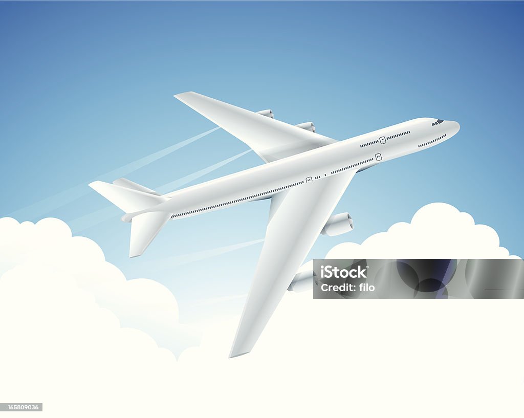 Air Travel - Lizenzfrei Kondensstreifen Vektorgrafik