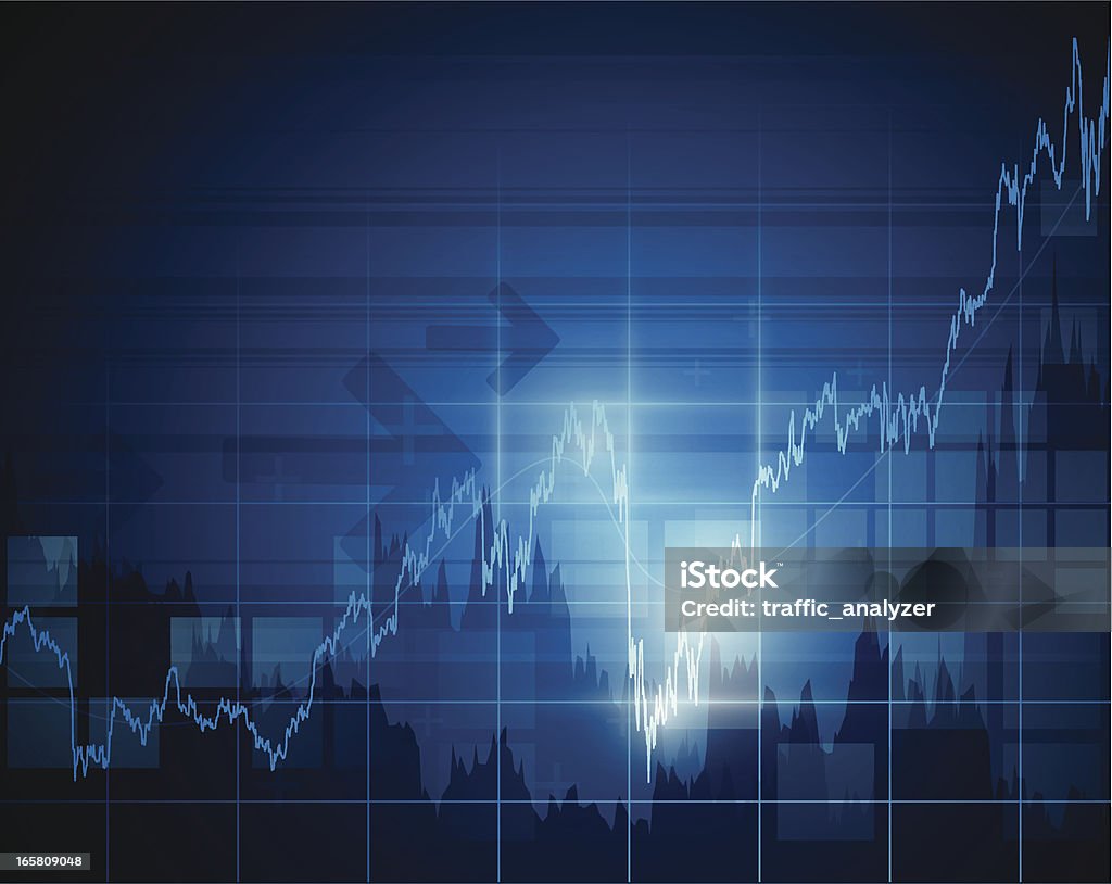 Börse chart - Lizenzfrei Analysieren Vektorgrafik