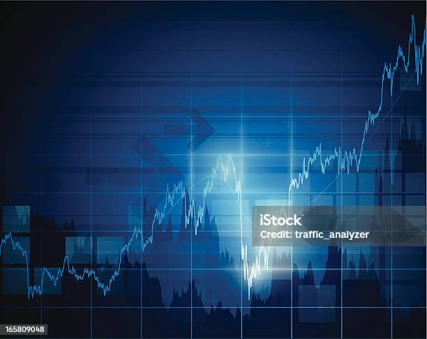 Börse Chart Stock Vektor Art und mehr Bilder von Analysieren - Analysieren, Bewegung, Blau