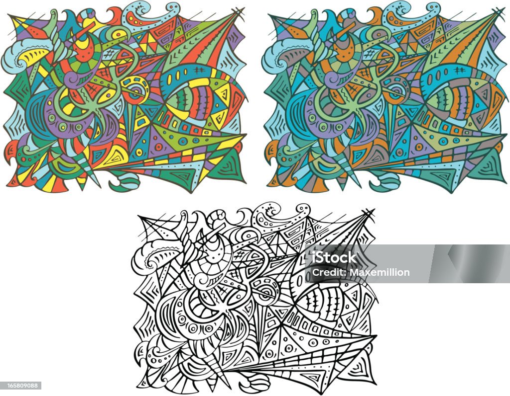 Arrière-plan abstrait - clipart vectoriel de Graffiti libre de droits