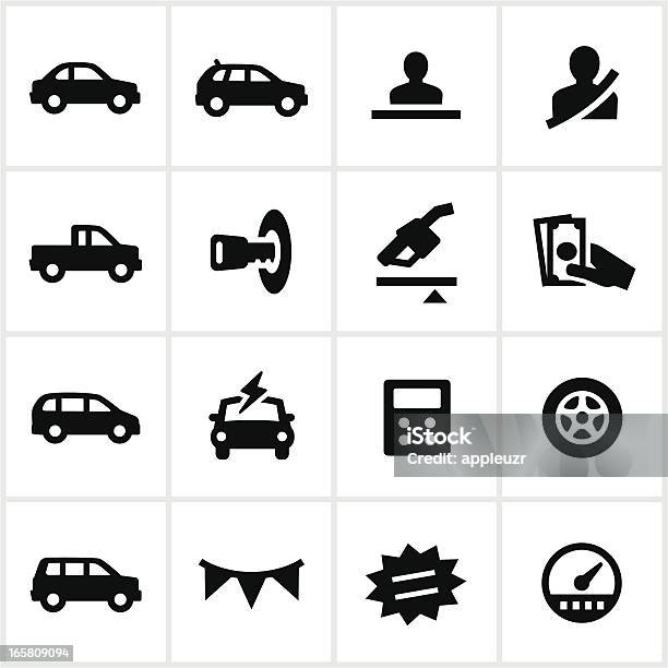 Автосалон Значки — стоковая векторная графика и другие изображения на тему Иконка - Иконка, Зажигание, Автомобиль