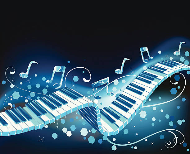 music night vector art illustration