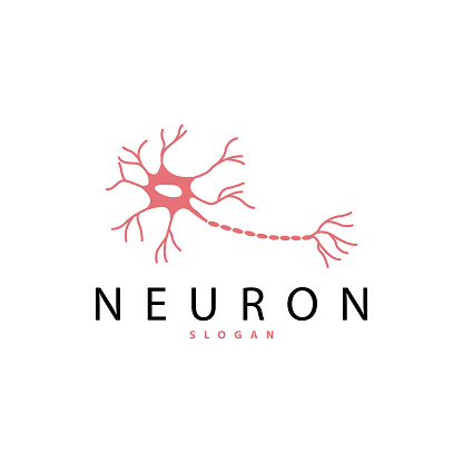 Neuron Logo, Neuron Nerve or Seaweed Vector Abstract Molecule Design, Template Illustration