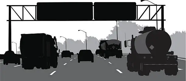 Vector illustration of Truckin' Vector Silhouette