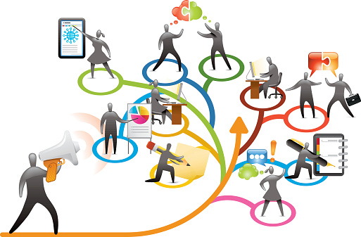 Communication Workd Tree Office Communication Tree Stock Illustration - Download Image Now ...