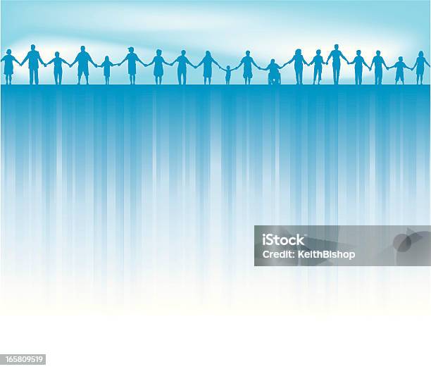 Stehen Zusammenunited Hintergrund Stock Vektor Art und mehr Bilder von Einheitlichkeit - Einheitlichkeit, Gemeinschaft, Hände halten