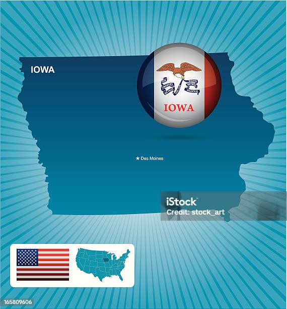 Айова State — стоковая векторная графика и другие изображения на тему Айова - Айова, Векторная графика, Географические объекты