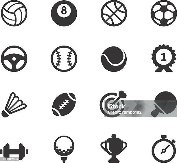 Ícones De Desporto - Arte vetorial de stock e mais imagens de Símbolo de ícone - Símbolo de ícone, Desporto, Esfera