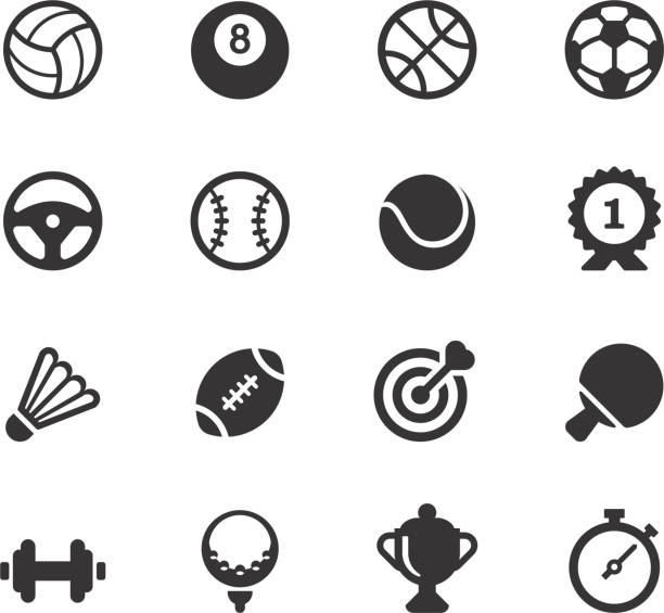 sport иконки - sport ball sphere competition stock illustrations