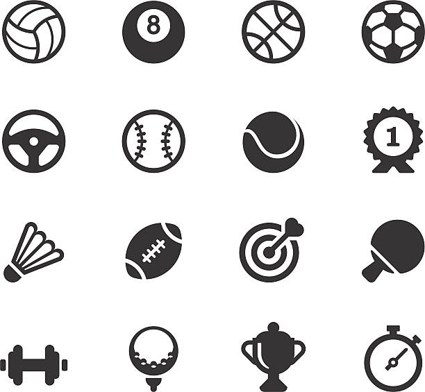 Sport Icons Sport Icons on white background. volleyball sport stock illustrations