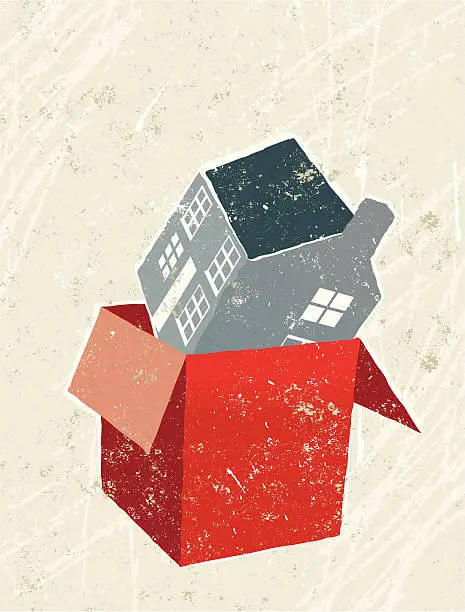 Vector illustration of House in a Box