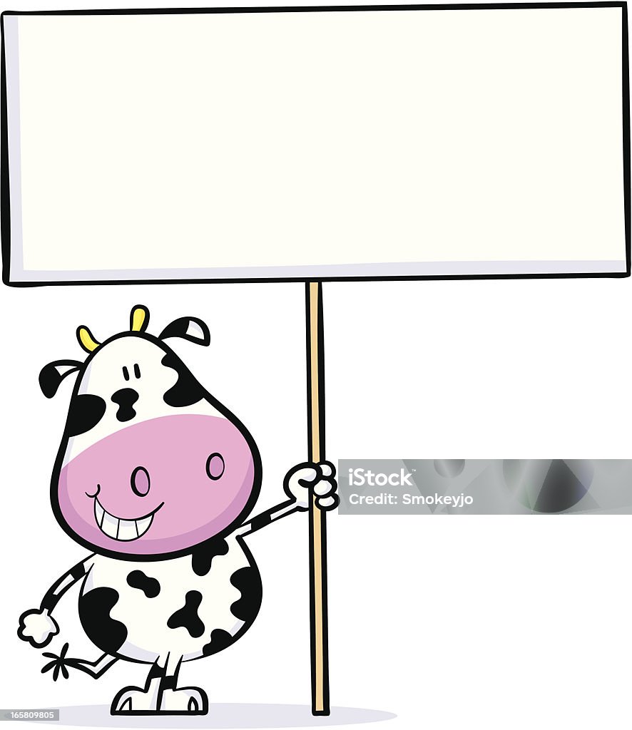 Panneau de vache - clipart vectoriel de Bovin domestique libre de droits