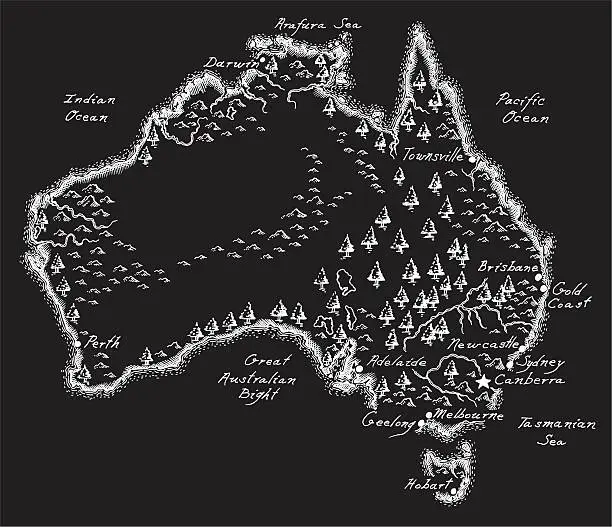 Vector illustration of Antique Australia