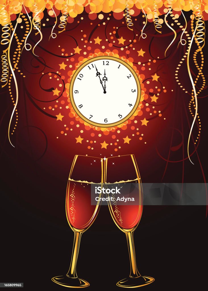 New Year Countdown New Year Background with Clock. ZIP contains AI format, PDF and jpeg XXXLarge. Abstract stock vector