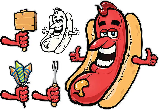 Vector illustration of Hot Dog Illustration