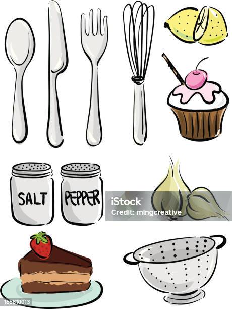 Food And Kitchen Stock Illustration - Download Image Now - Arts Culture and Entertainment, Cake, Colander