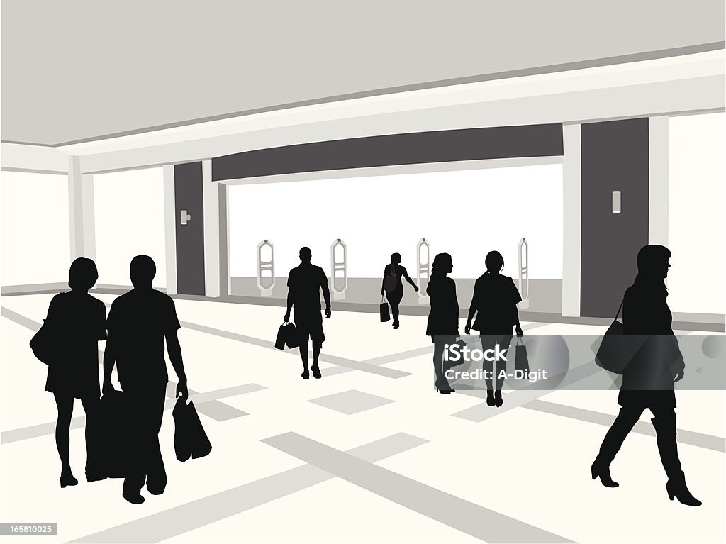 Department Store Vector Silhouette A-Digit Adult stock vector