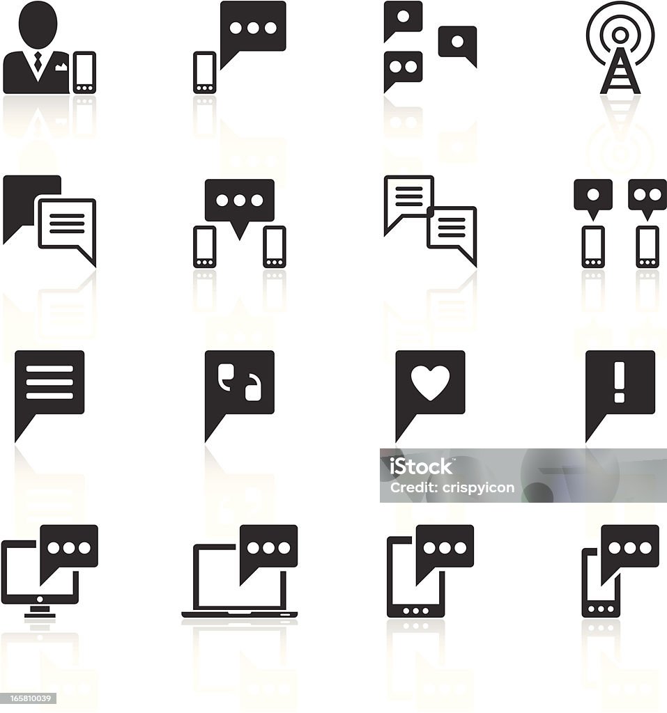 Kommunikation-Symbole - Lizenzfrei Abschicken Vektorgrafik