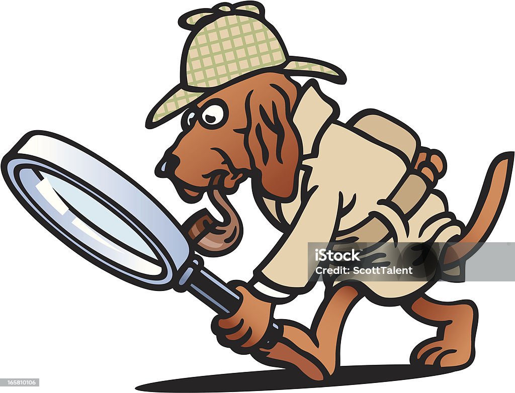 Détective pour chiens - clipart vectoriel de Sherlock Holmes libre de droits