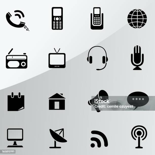 All Communication Simble Communication Symbols Stock Illustration - Download Image Now - Antenna ...