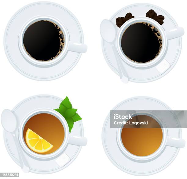 Vettore Di Caffè E Tè - Immagini vettoriali stock e altre immagini di Bibita - Bibita, Caffè - Raccolto, Calore - Concetto