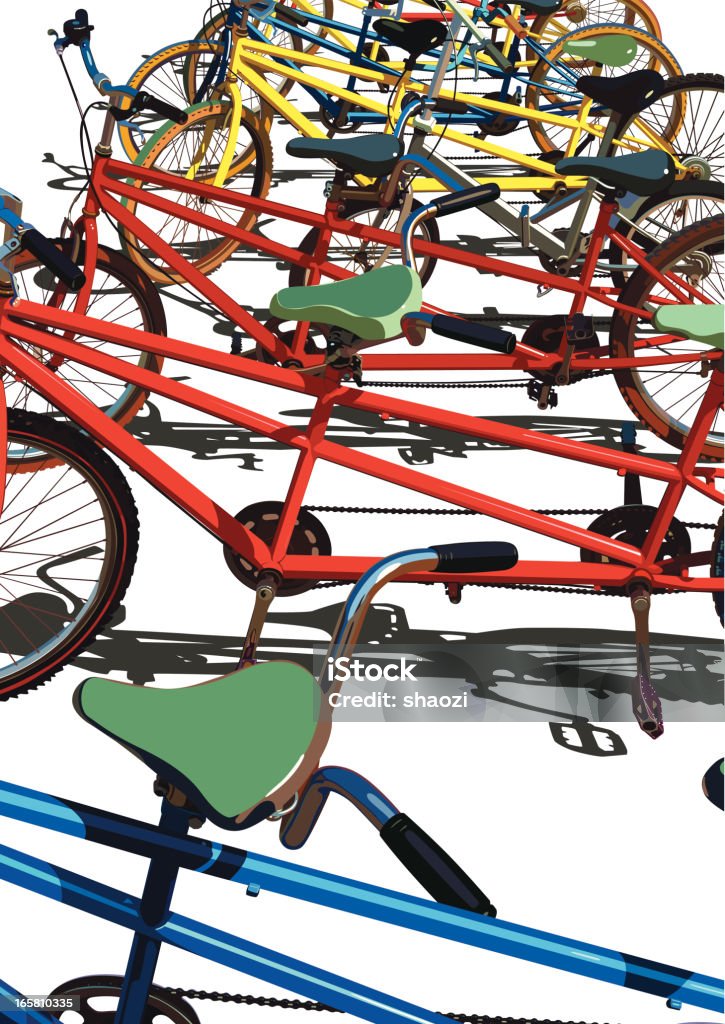 Bicicletas fijas - arte vectorial de Actividades recreativas libre de derechos