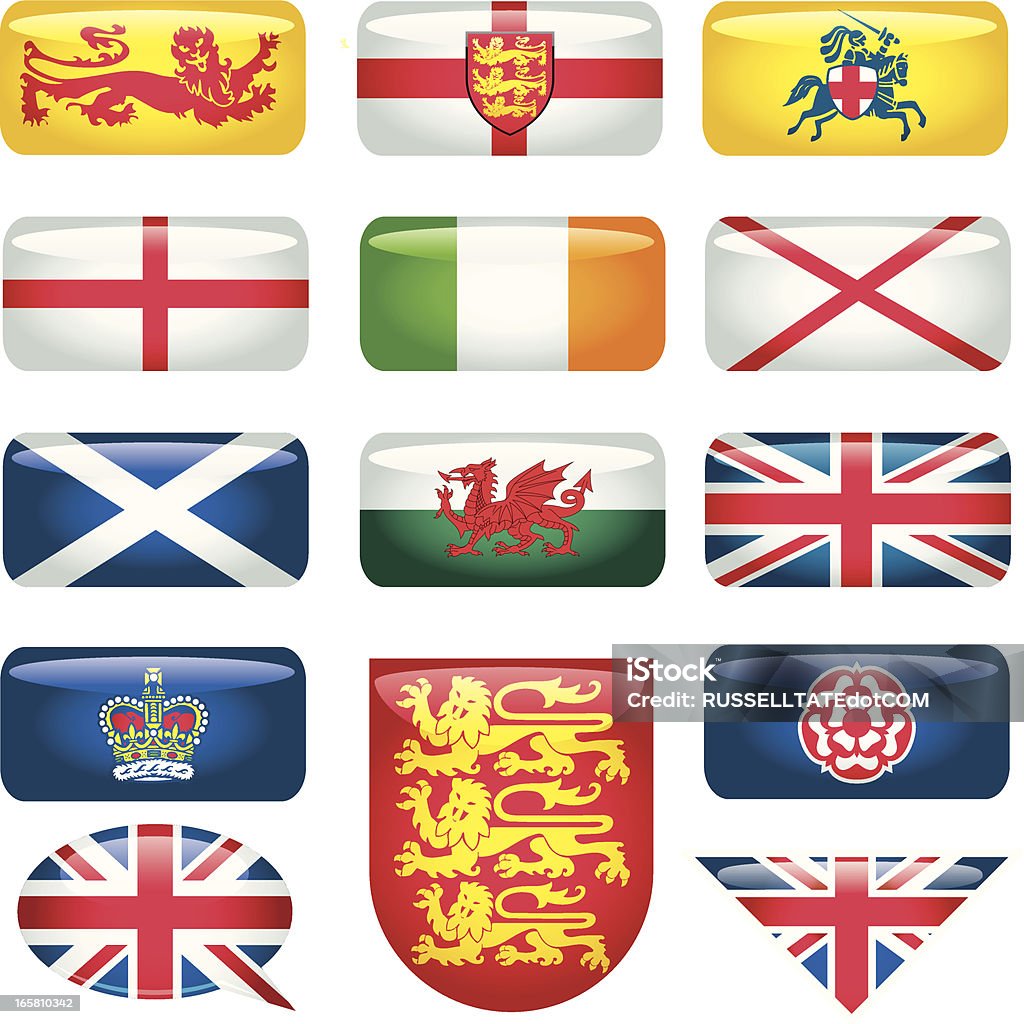 イギリス Heraldic 長方形-旗 - ライオンのロイヤリティフリーベクトルアート