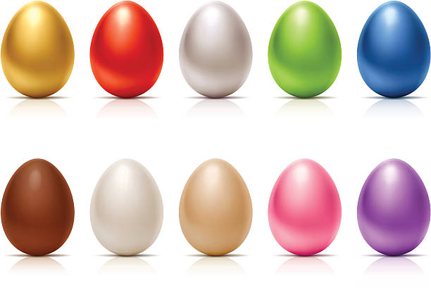 ilustrações de stock, clip art, desenhos animados e ícones de ovos da páscoa - easter eggs red