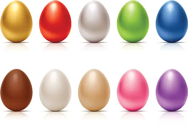 Vector illustration of Easter eggs